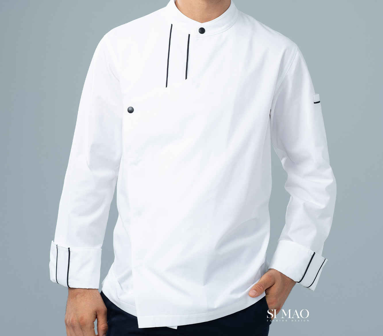 新銳黑白成套廚師服