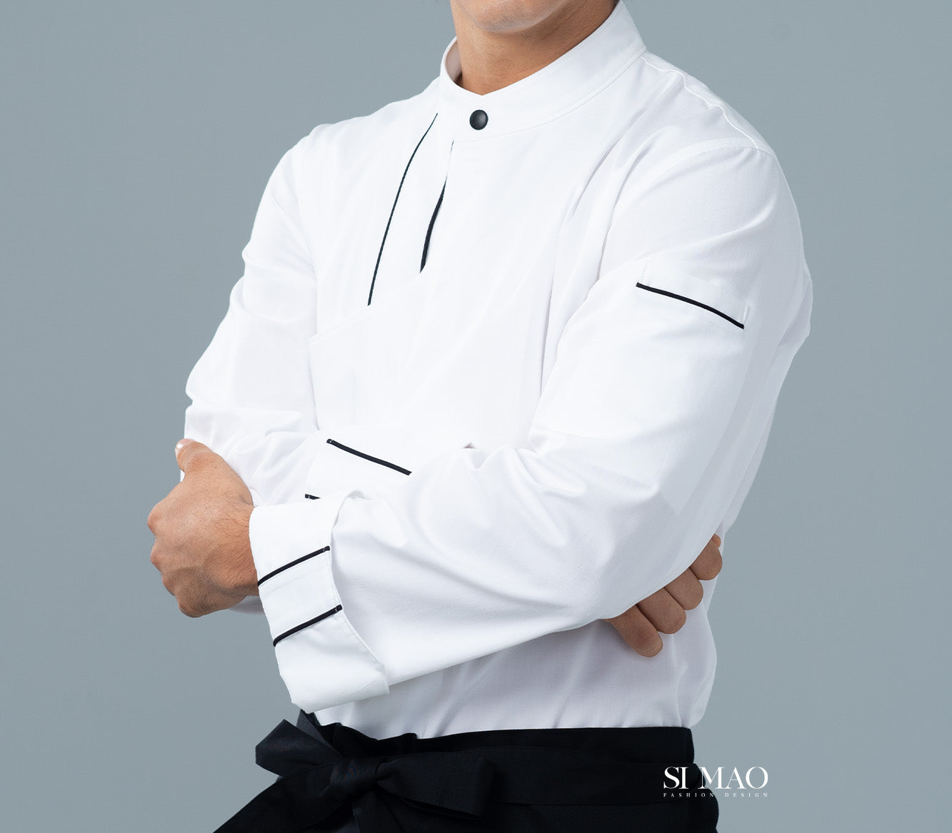 新銳黑白成套廚師服