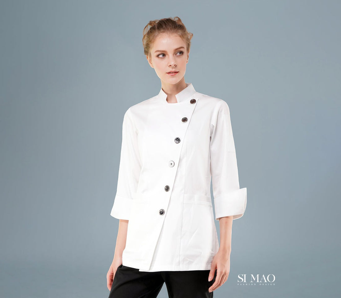 紅吊帶藍圍裙廚師服