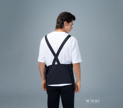 白T黑吊帶圍裙外場服