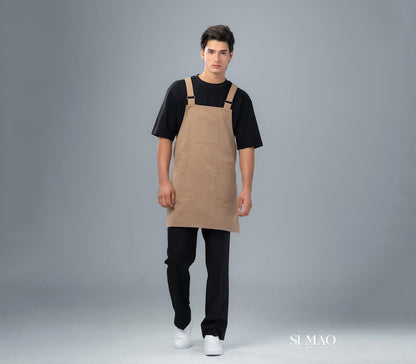淺棕吊帶圍裙外場服