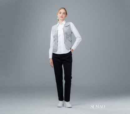 淺灰渲染背心外場服