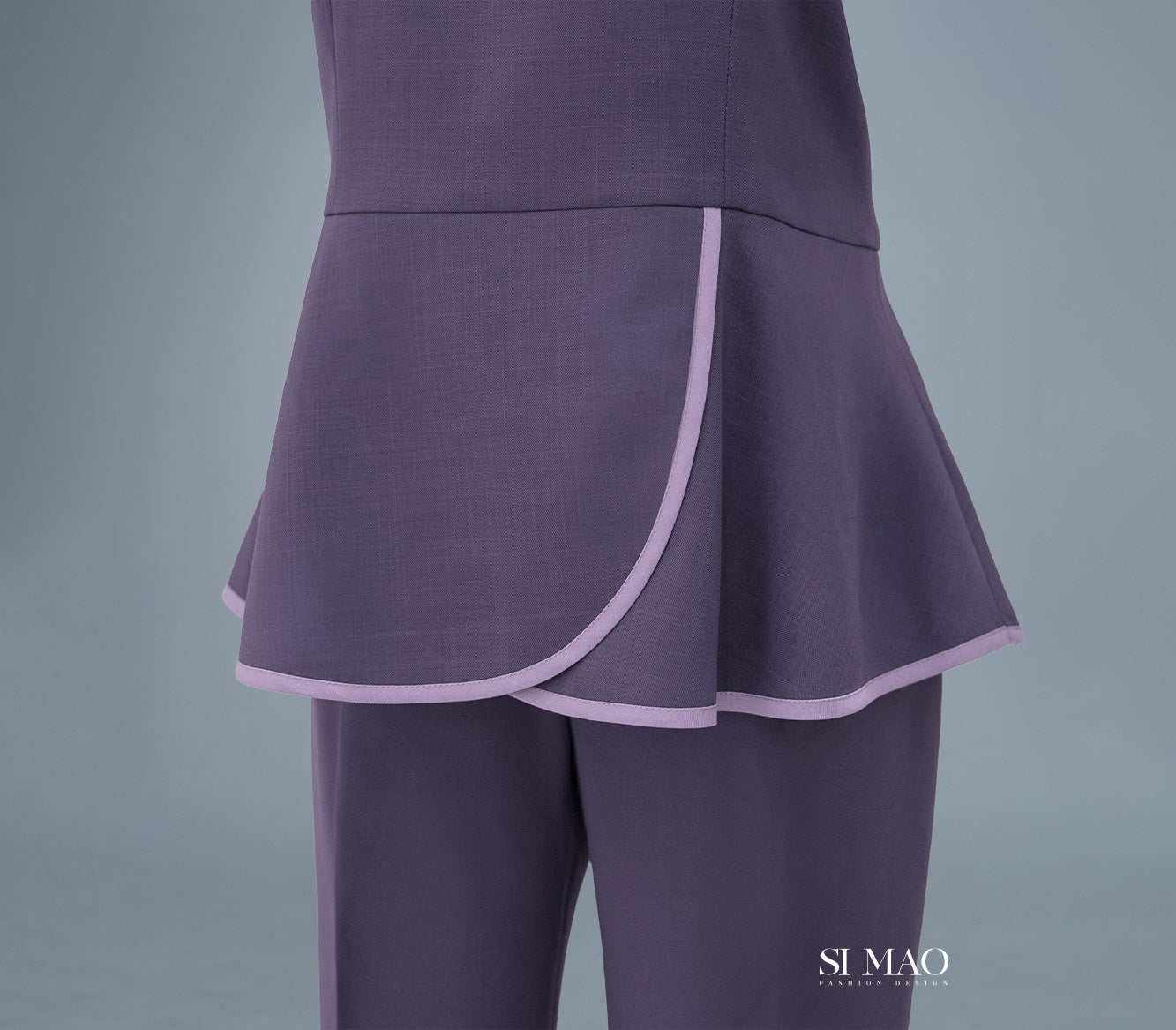 紫藍粉邊刷手服